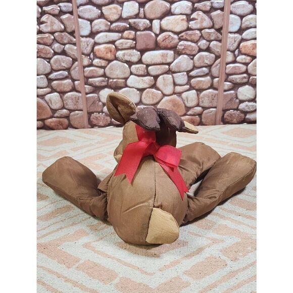 Vintage Hallmark Rodney The Reindeer Christmas Bean Bag Plush NYLON PUFFY 12" #A - Picture 2 of 8